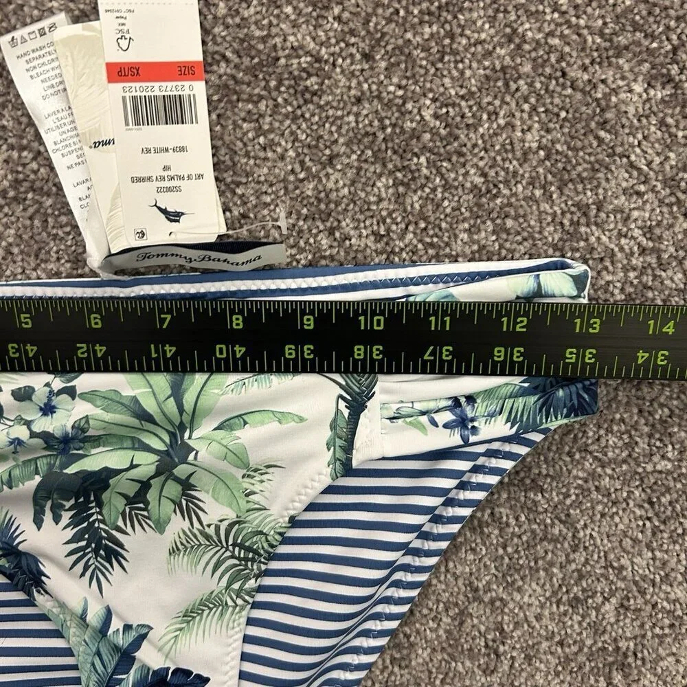 Tommy Bahama Womens Reversible Hipster Swim Bottom Size XS Art of Palms NWT $79